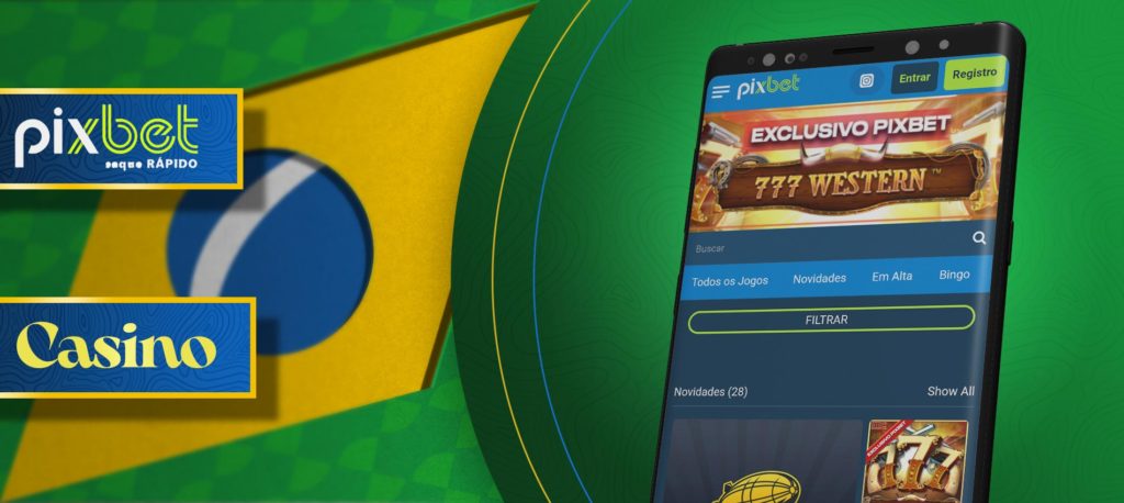 Todos os jogos de casino na aplicação móvel Pixbet para Android no Brasil