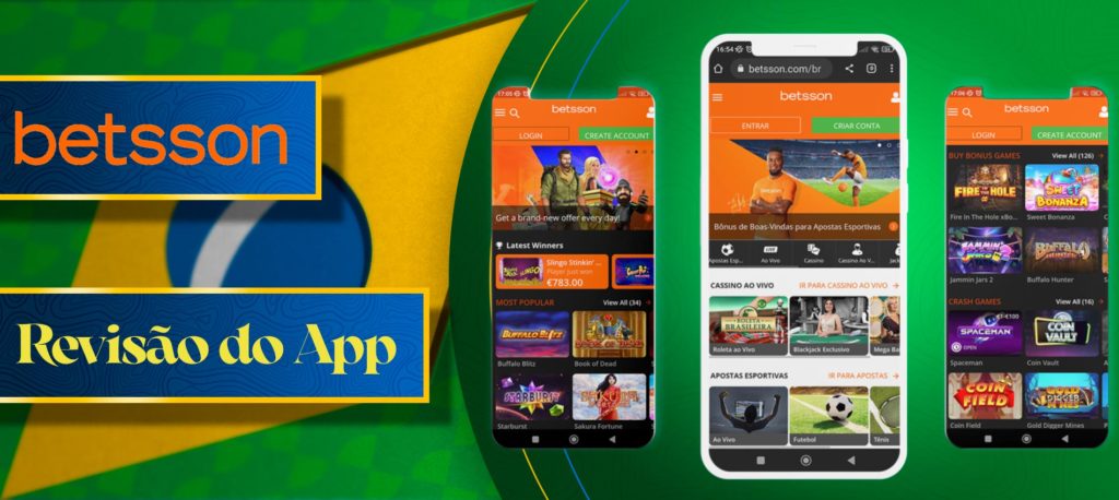 Revisão completa da aplicação Betsson para o androide Brasil
