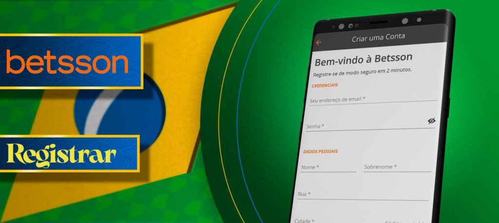 registo conveniente e rápido na aplicação móvel androide da Betsson Brasil