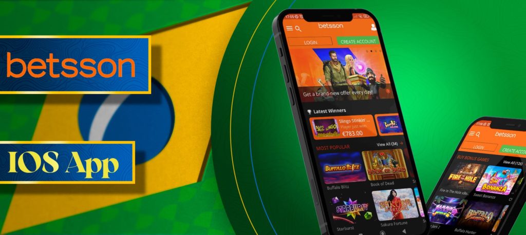 a melhor aplicação móvel para iOS da Betsson Brasil