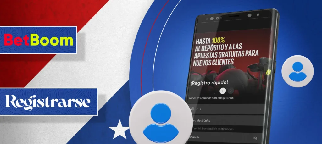 Registro en la aplicación móvil Betboom en Chile 