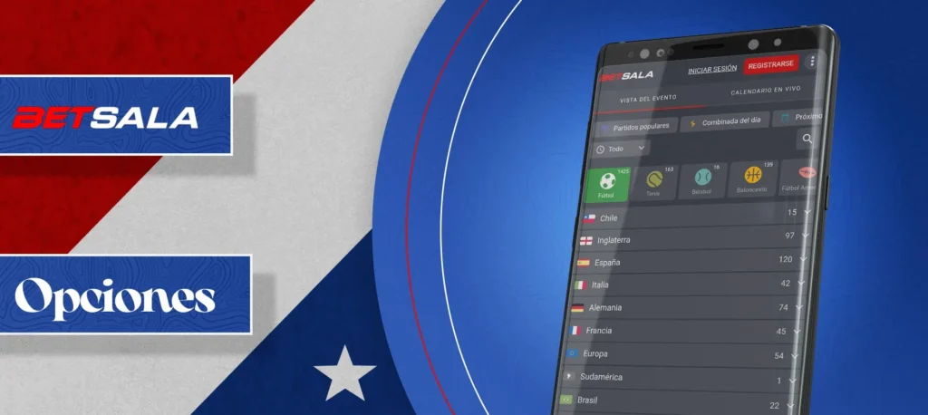¿A qué deportes puedo apostar en la aplicación móvil de Betsala en Chile?