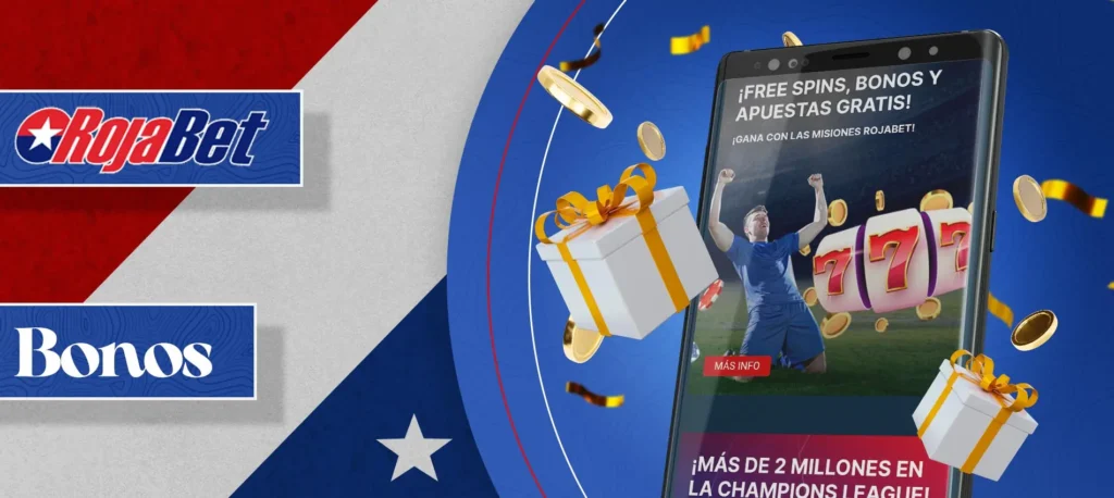 Bonos actuales de la app móvil de Rojabet en Chile