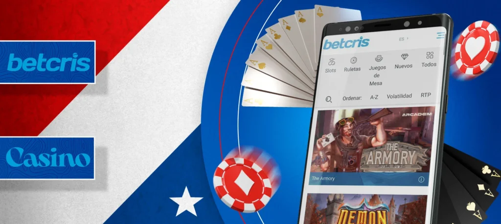 Betcris aplicación móvil casino juegos de casino en línea