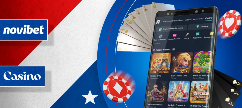 Todos los juegos de casino en la aplicación móvil de Novibet