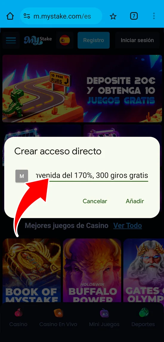 Cambia el nombre de tu acceso directo o déjalo como está, paso 5