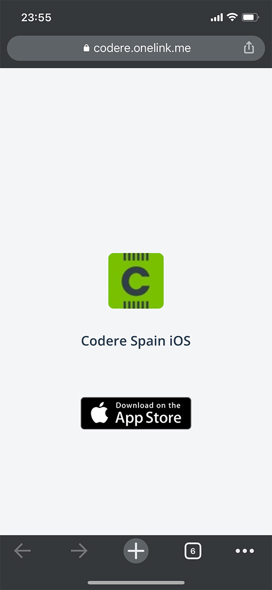 Codere iOS app
