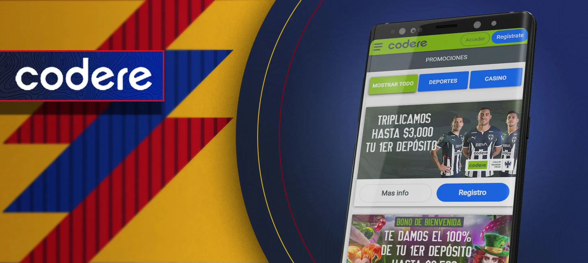 La aplicación Codere es una de las mejores aplicaciones para los jugadores colombianos.
