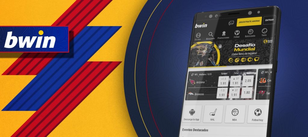 Captura de pantalla de la página de inicio del sitio web oficial de Bwin