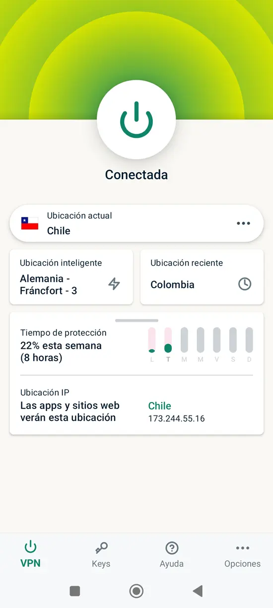 Enciende la VPN de Chile y ve a google play en tu teléfono android, paso 1