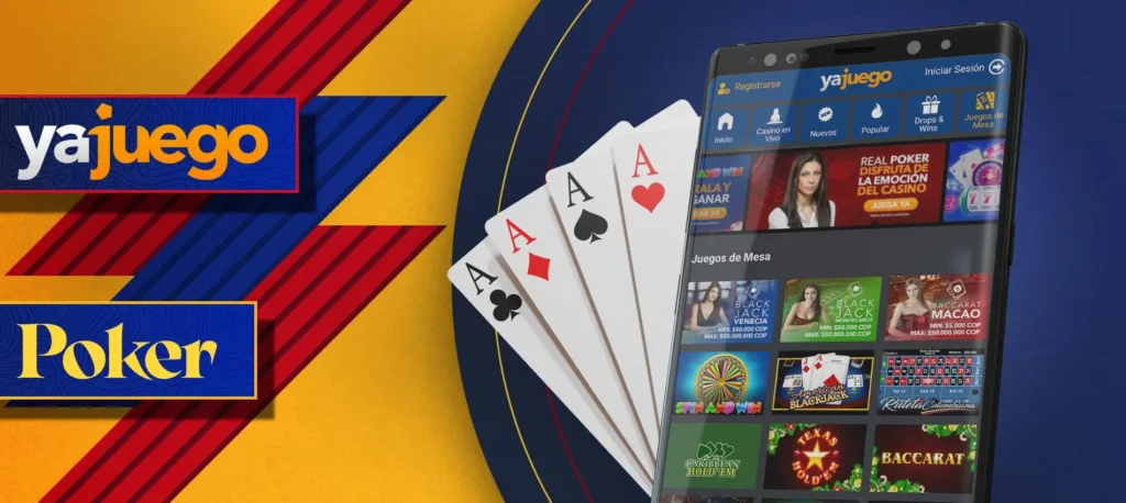 Póquer y otros juegos de cartas en la aplicación móvil Yajuego en Colombia
