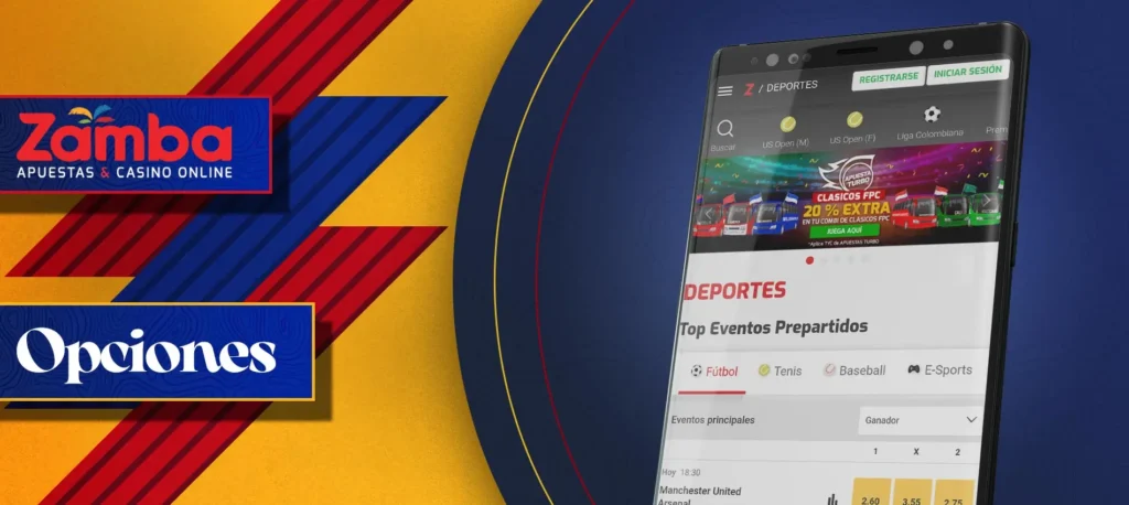 ¿A qué deportes puedo apostar en la aplicación móvil Zamba en Colombia?