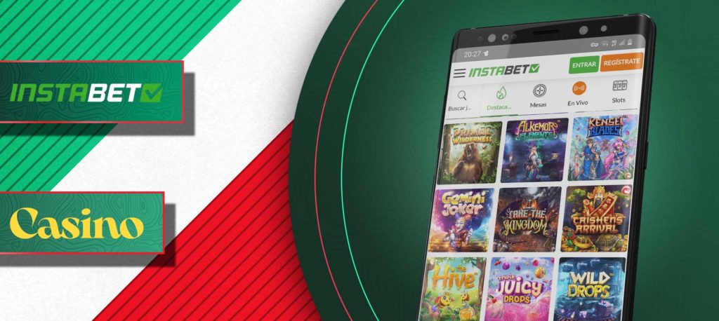 Todos los juegos de casino en la aplicación móvil de Instabet México