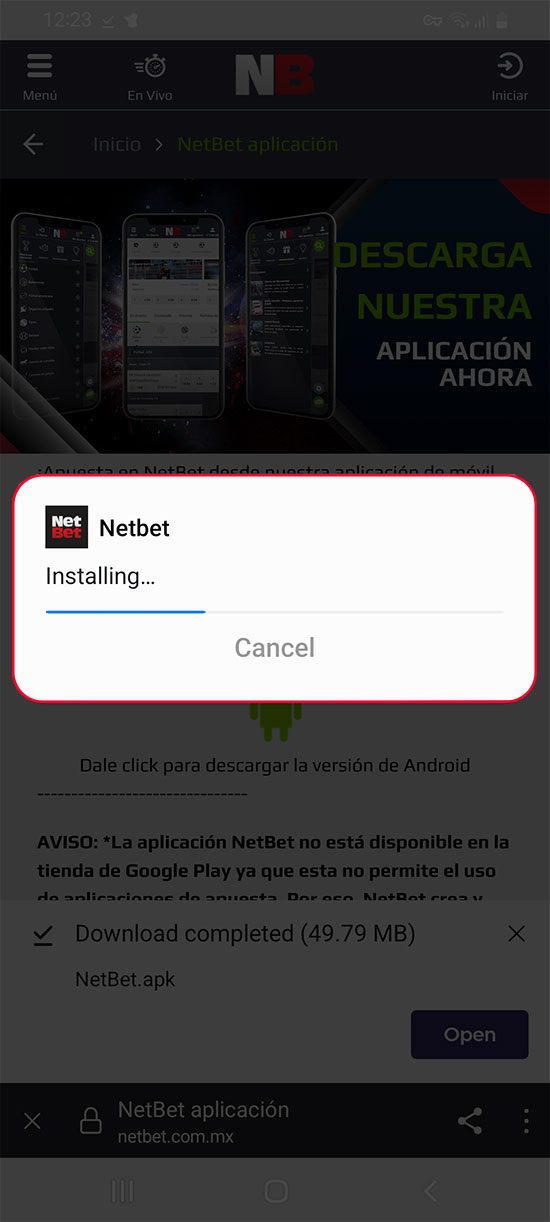 Instala la app de NetBet en tu móvil y empieza a jugar y ganar
