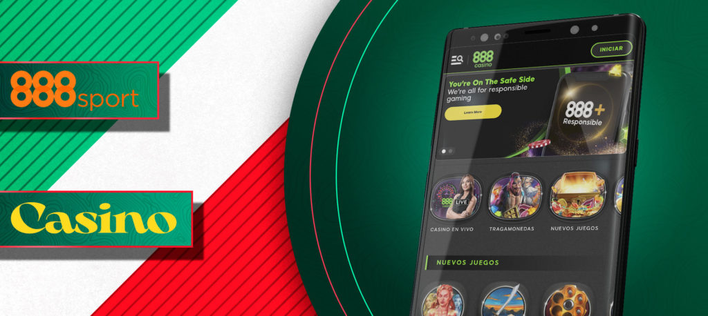 Todos los juegos de casino en la aplicación móvil de 888sport México