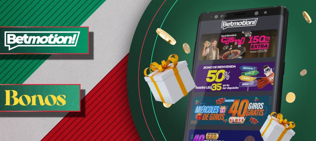 Todas las promociones y bonos de la casa de apuestas Betmotion México