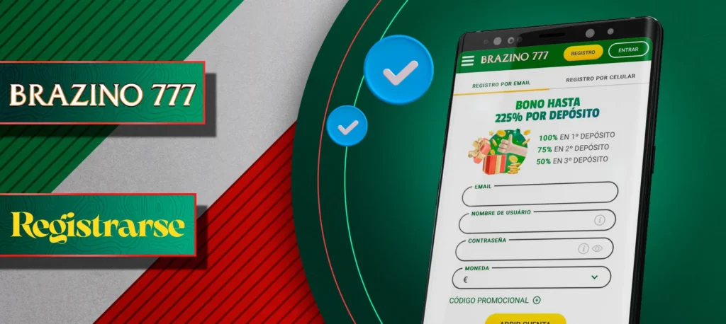 Registro a través de la aplicación móvil en la plataforma Brazino777