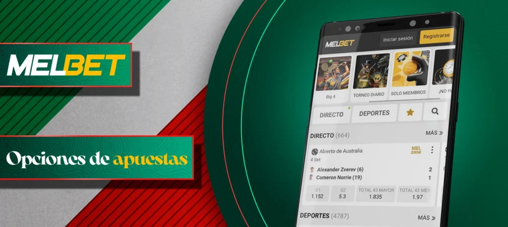 Categorías deportivas para apostar en la plataforma Melbet a través de la aplicación móvil