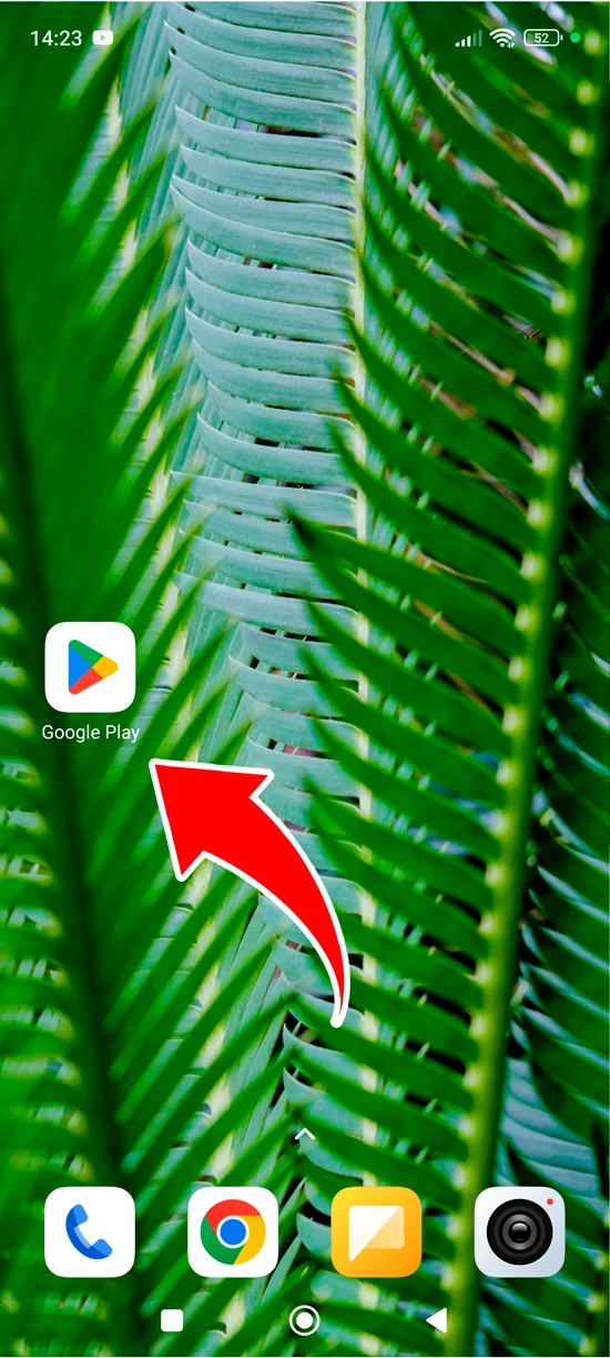 Abre la aplicación Google Play en tu teléfono android y busca la aplicación Lottoland, paso 1