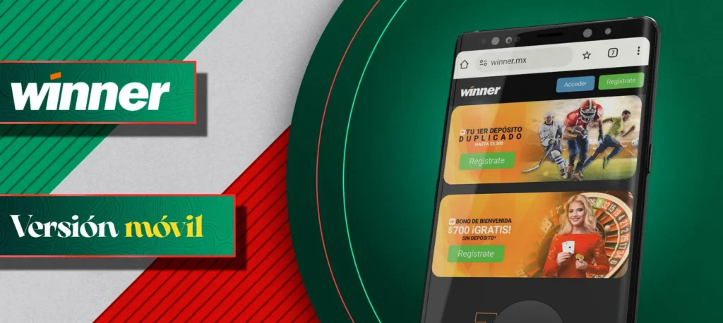 La app no es la única forma de realizar apuestas a distancia en winner, existe una alternativa: la versión móvil.