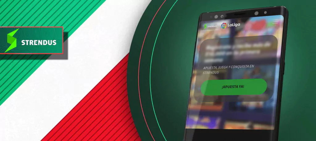 Captura de pantalla de la app de apuestas Strendus