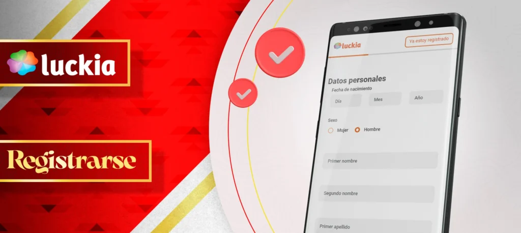 Instrucciones de registro de la aplicación móvil Luckia