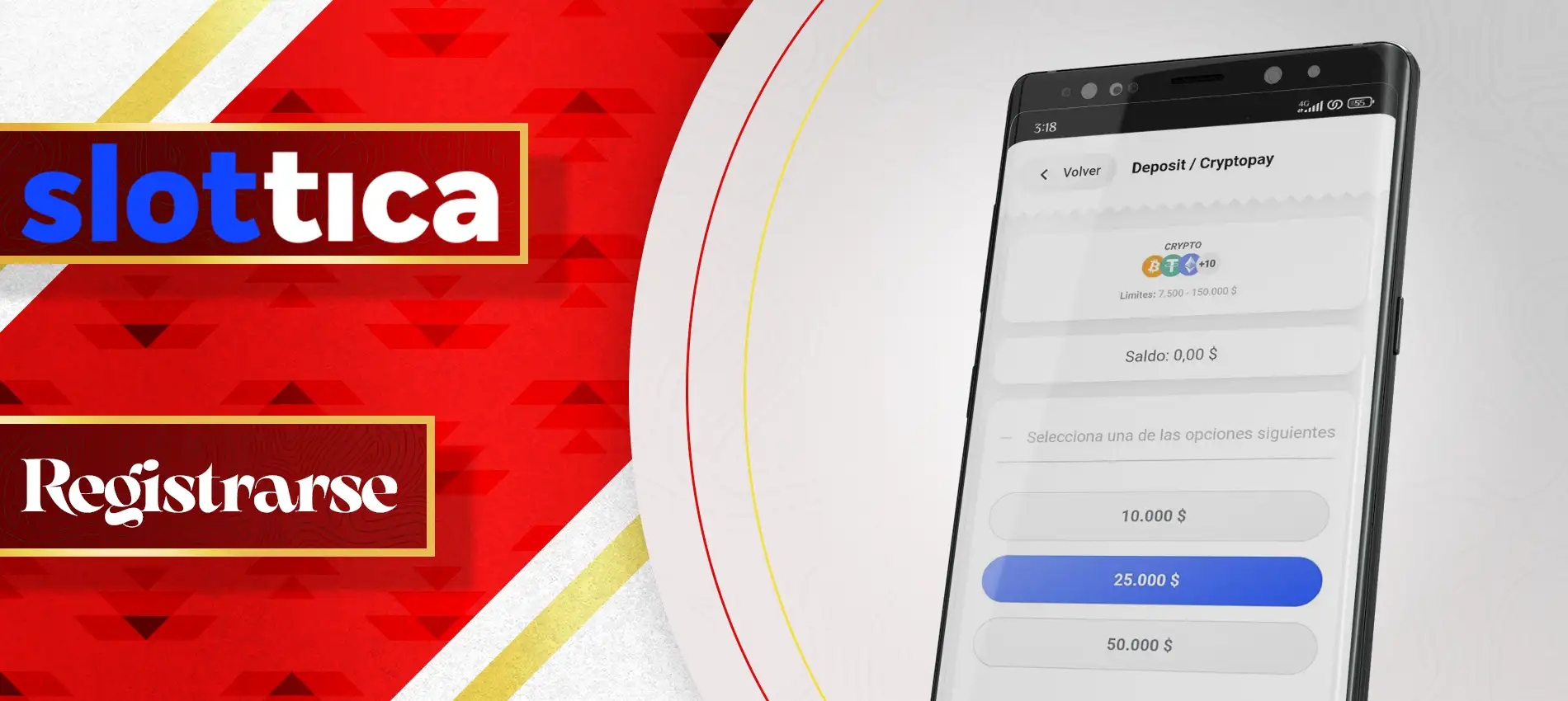 ¿Cómo me inscribo en Slottica a través de la aplicación móvil?