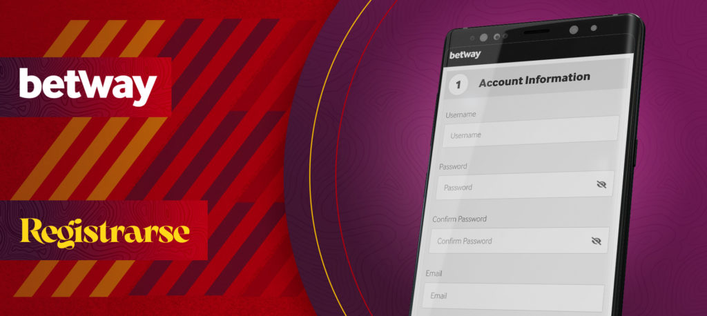 Proceso de registro de la aplicación móvil Betway