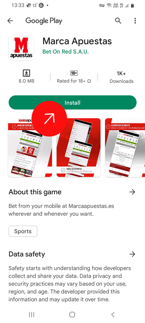 Descarga e instala la aplicación Marca Apuestas en tu Android, paso 2