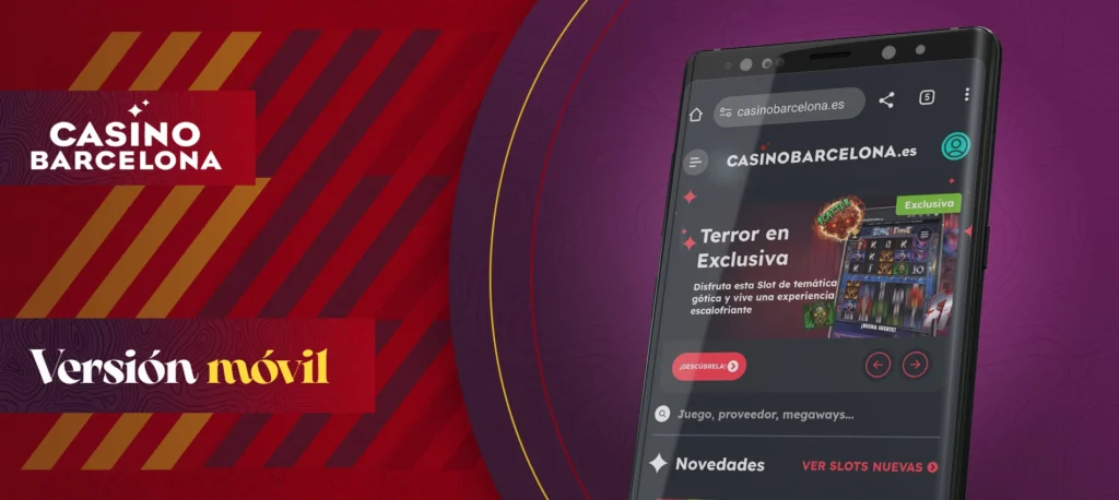 Versión móvil de la aplicación Casino Barcelona