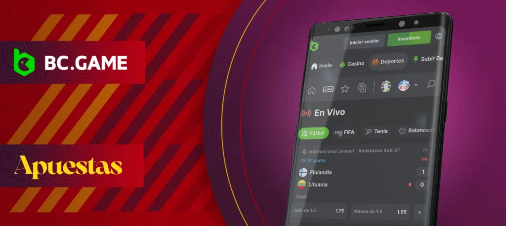 ¿En qué deportes puedo apostar con BC Game a través de la aplicación móvil?